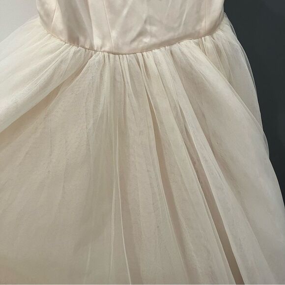 NWT Reformation Maxi Dress White Alouette Tulle Satin Strapless Bridal Wedding 4 - Picture 4 of 9